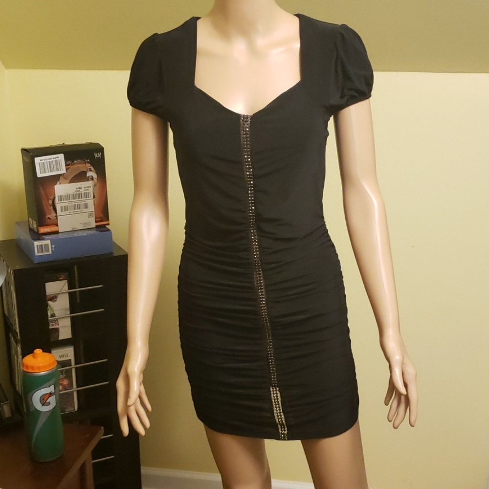 Black mini dress